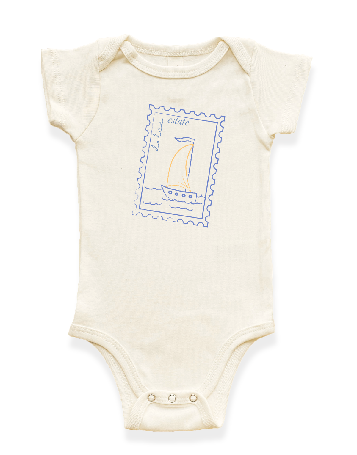 Dolce Estate Stamp Organic Cotton Baby Bodysuit