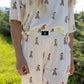 Women's Boxy Tee Lounge Set | Santa Teddy