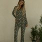 Women's Bamboo Pajamas | Santa Checkerboard