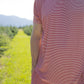 Men's Short Sleeve Pajamas | Peppermint Stripe Ribbed
