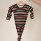 Bamboo Knotted Gown | Holiday Stripe
