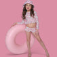 MAGICAL MERMAID DREAM TWO-PIECE RASH GUARD RUFFLE SWIM SUIT