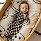 Bamboo Knotted Gown | Black Checkerboard