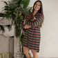 Women's Bamboo Sleeping Dress | Holiday Stripe