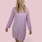 PLUM WAVY CHECKERS WOMEN'S DREAM GOWN