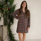 Women's Bamboo Sleeping Dress | Holiday Stripe