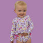 SWEET SUMMER DREAM RASH GUARD RUFFLE TWO-PIECE SWIM SUIT