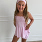 Pink Stripe Babydoll Smocked Set