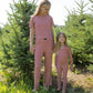 Child Boxy Tee Lounge Set | Peppermint Stripe Ribbed