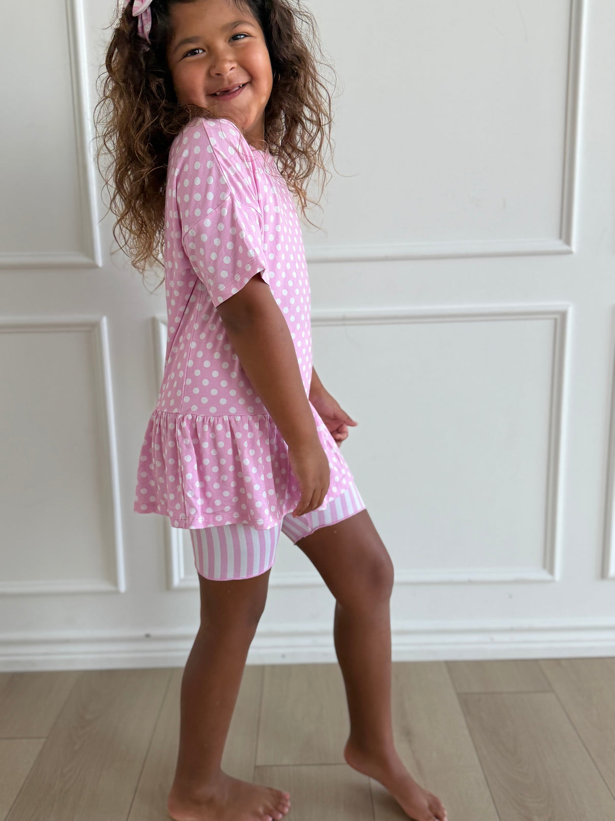 Pink Peplum Set