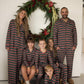 Men's Bamboo Button Up Lounge Set | Holiday Stripe