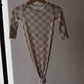 Bamboo Knotted Gown | Checkerboard