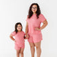 Rose Adult Ruffle Waffle Knit Set