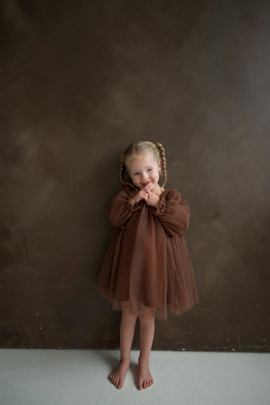 Long Sleeve Tutu Dress | Cocoa