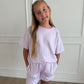 Purple Stripe Terry Set