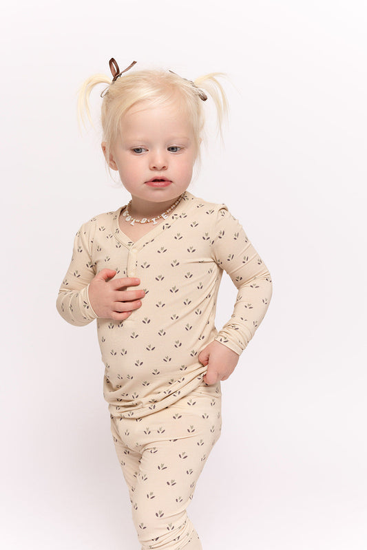 Bamboo Two Piece Pajamas | Flora