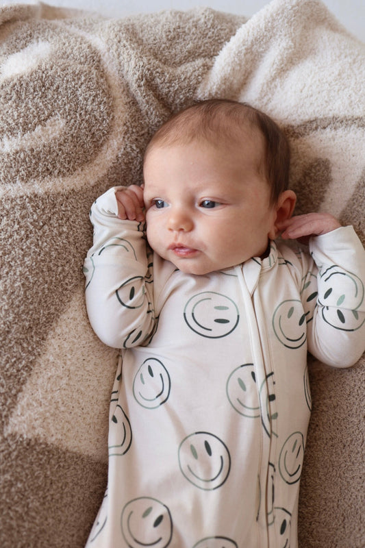Bamboo Zip Pajama | Green Smiles
