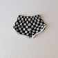 Checker Terry Shorts- BLK