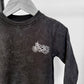 Moto Sweatshirt Acid Wash Black