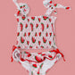 ONE IN A MELON DREAM SMOCKED TANKINI TWO PIECE SWIM SUIT
