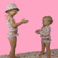 BLOSSOMIN’ BUTTERFLY DREAM 2-PIECE RASH GUARD RUFFLE SWIM SUIT
