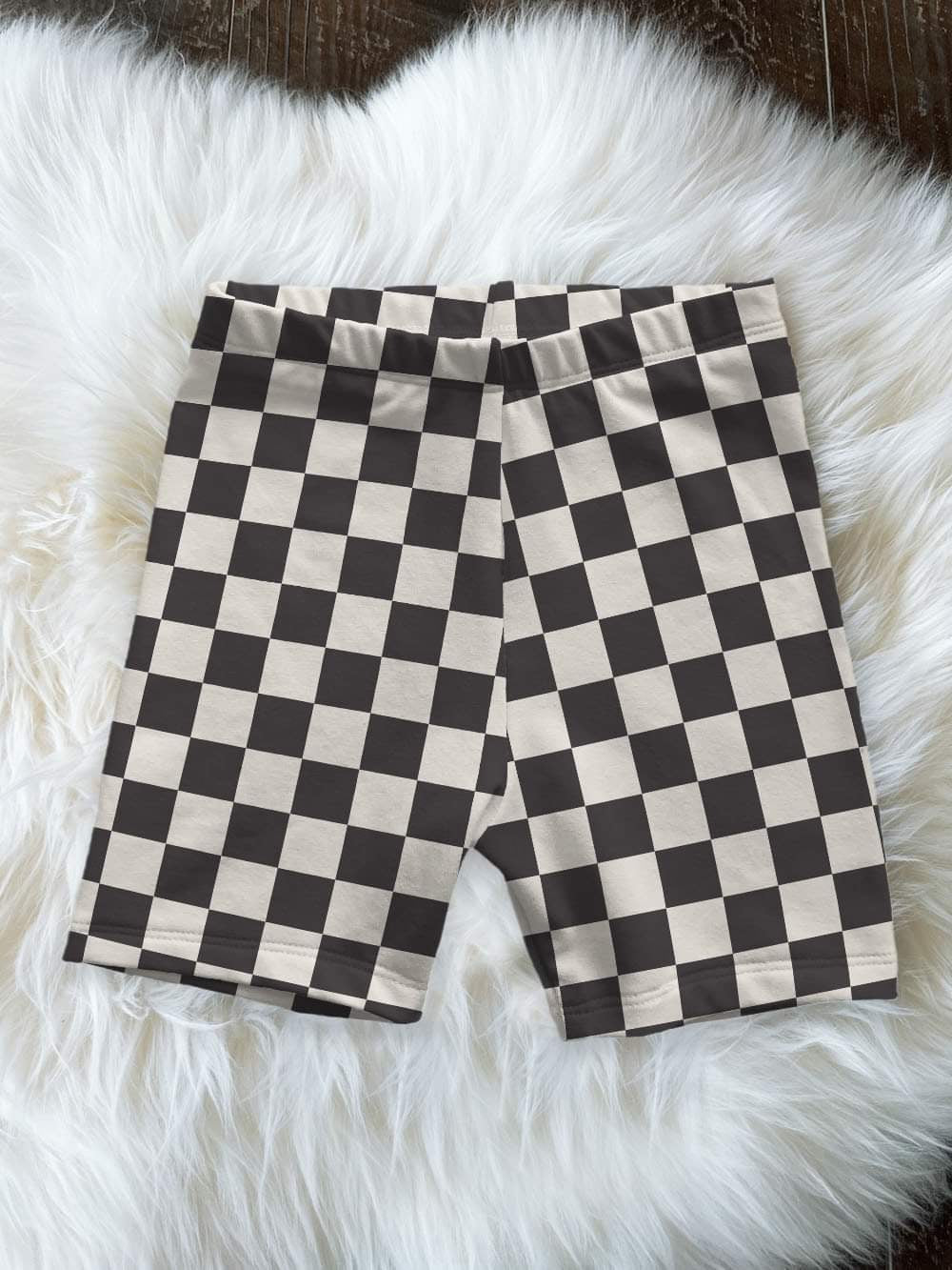 Checkered Biker Shorts