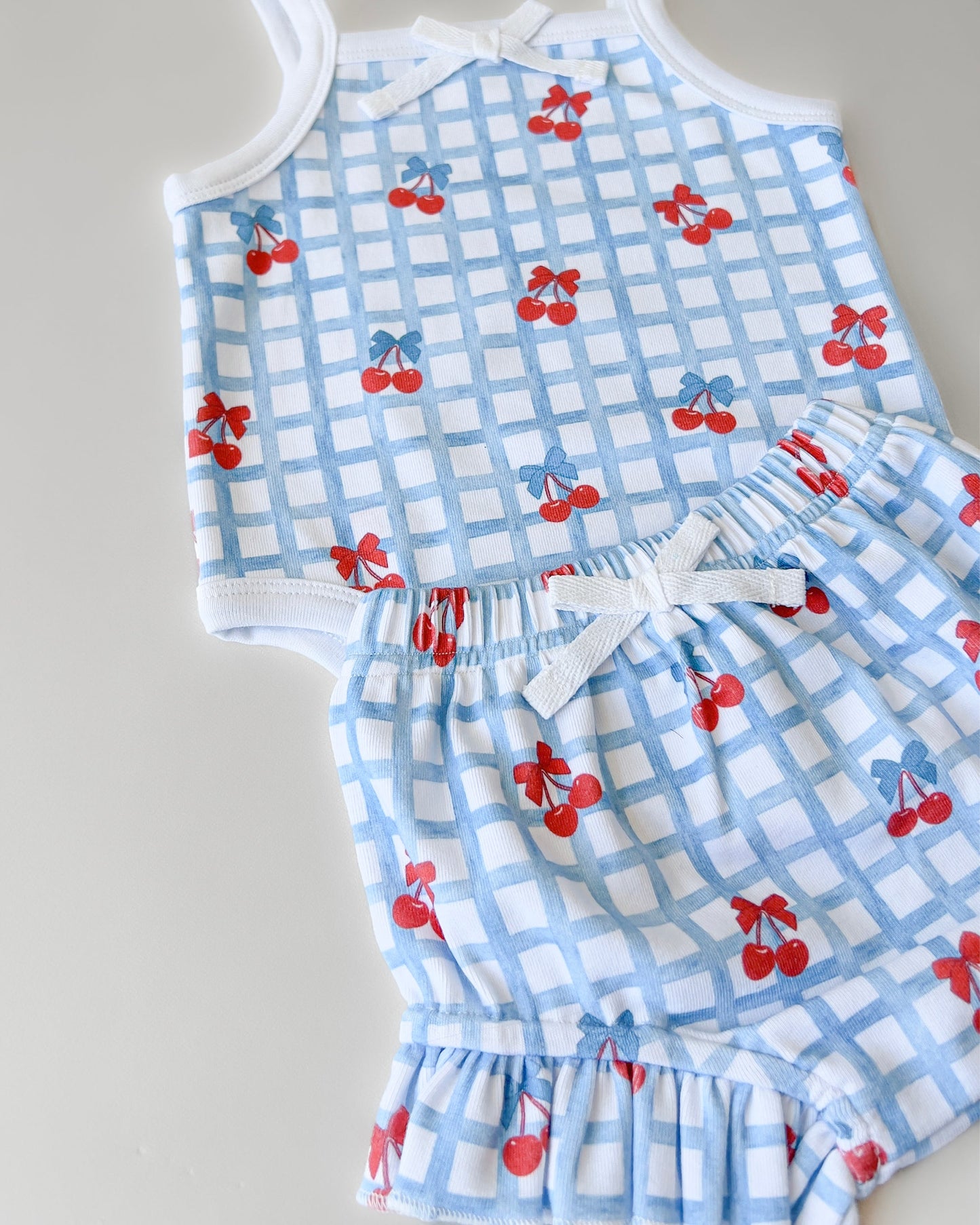 Shorts Set | Gingham Cherry