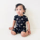 Bamboo Shorty Romper  | Palm Style Black