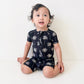 Bamboo Shorty Romper  | Palm Style Black