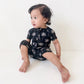Bamboo Shorty Romper  | Palm Style Black