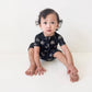 Bamboo Shorty Romper  | Palm Style Black