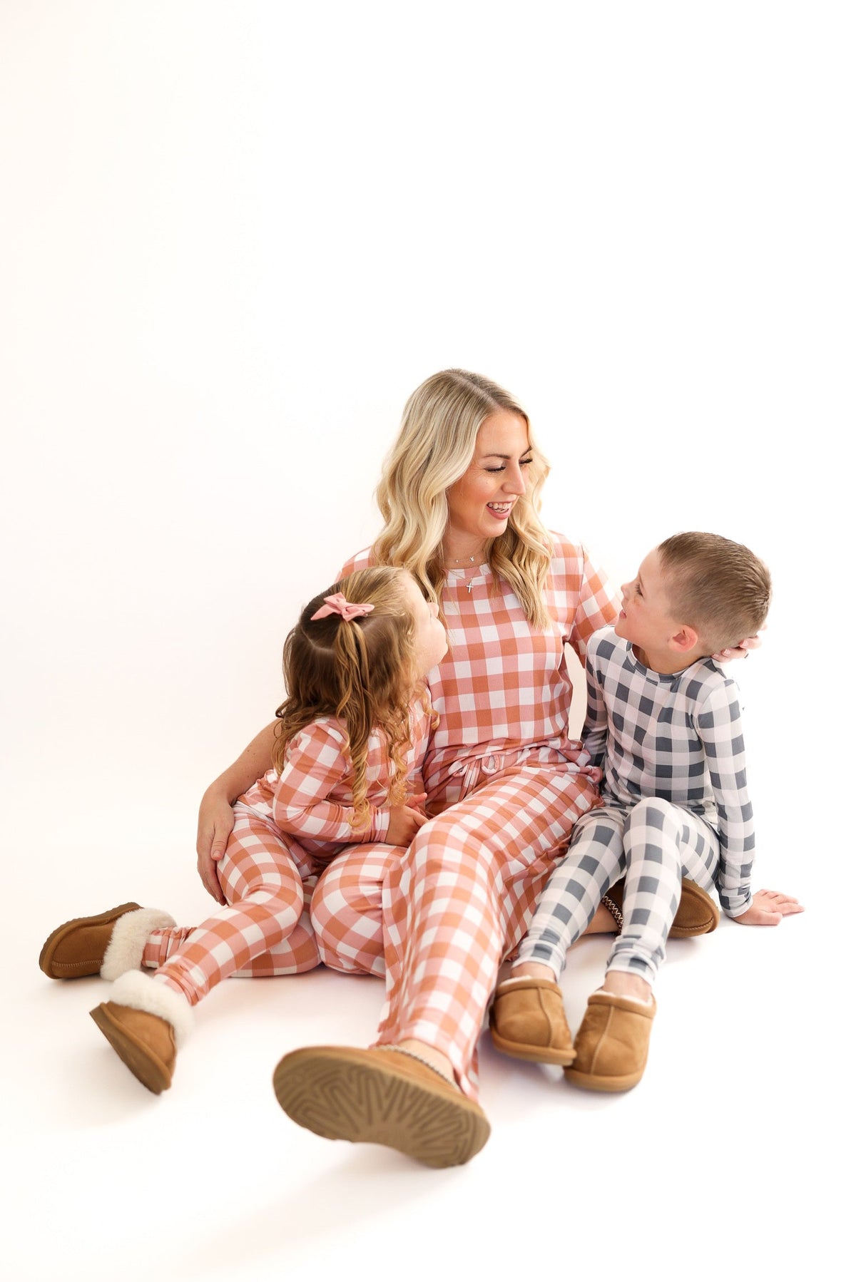 CORAL GINGHAM | ADULT SET