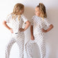 Child Boxy Tee Lounge Set | Checkerboard