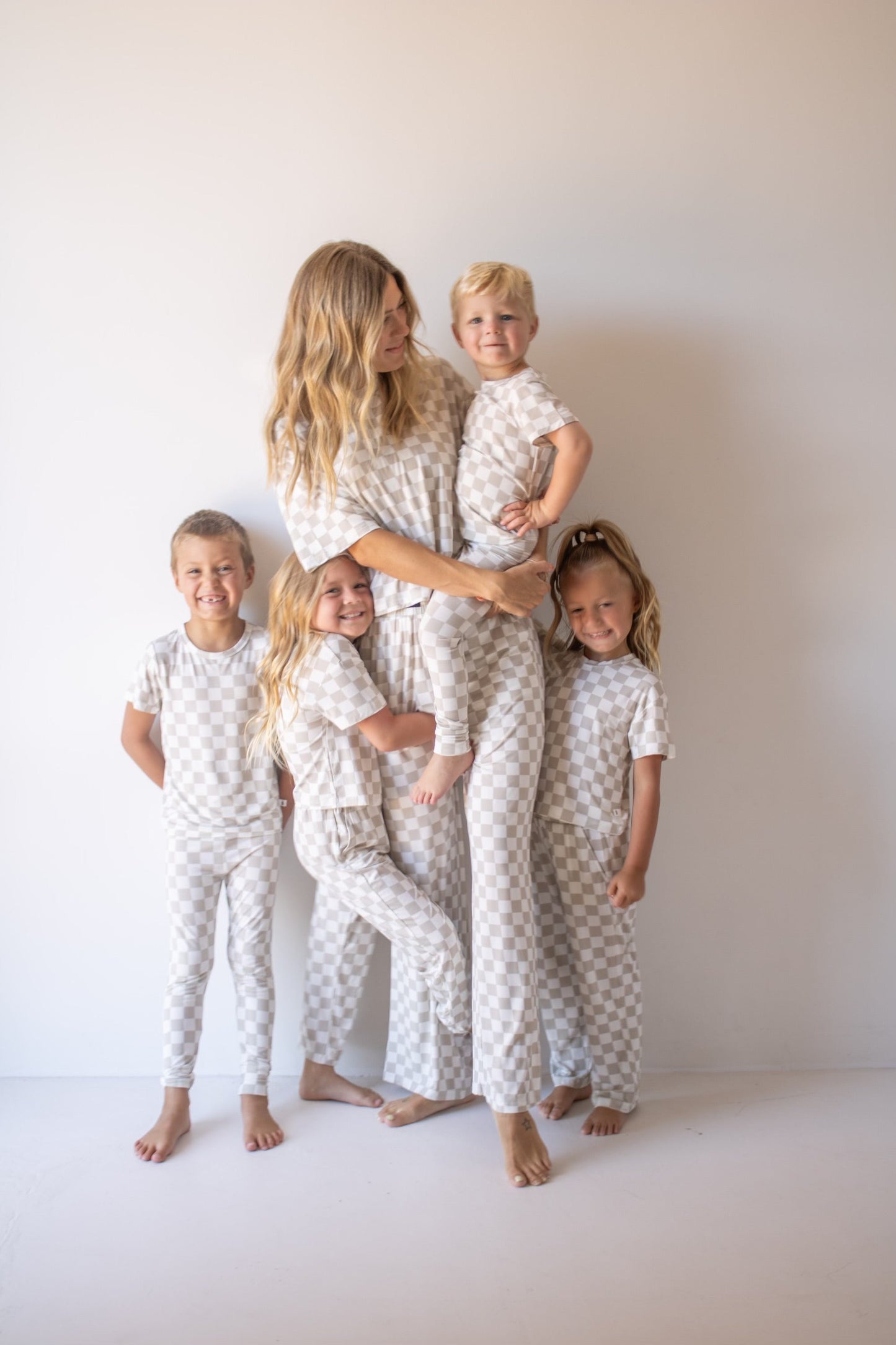 Bamboo Two Piece Lounge Set | Checkerboard