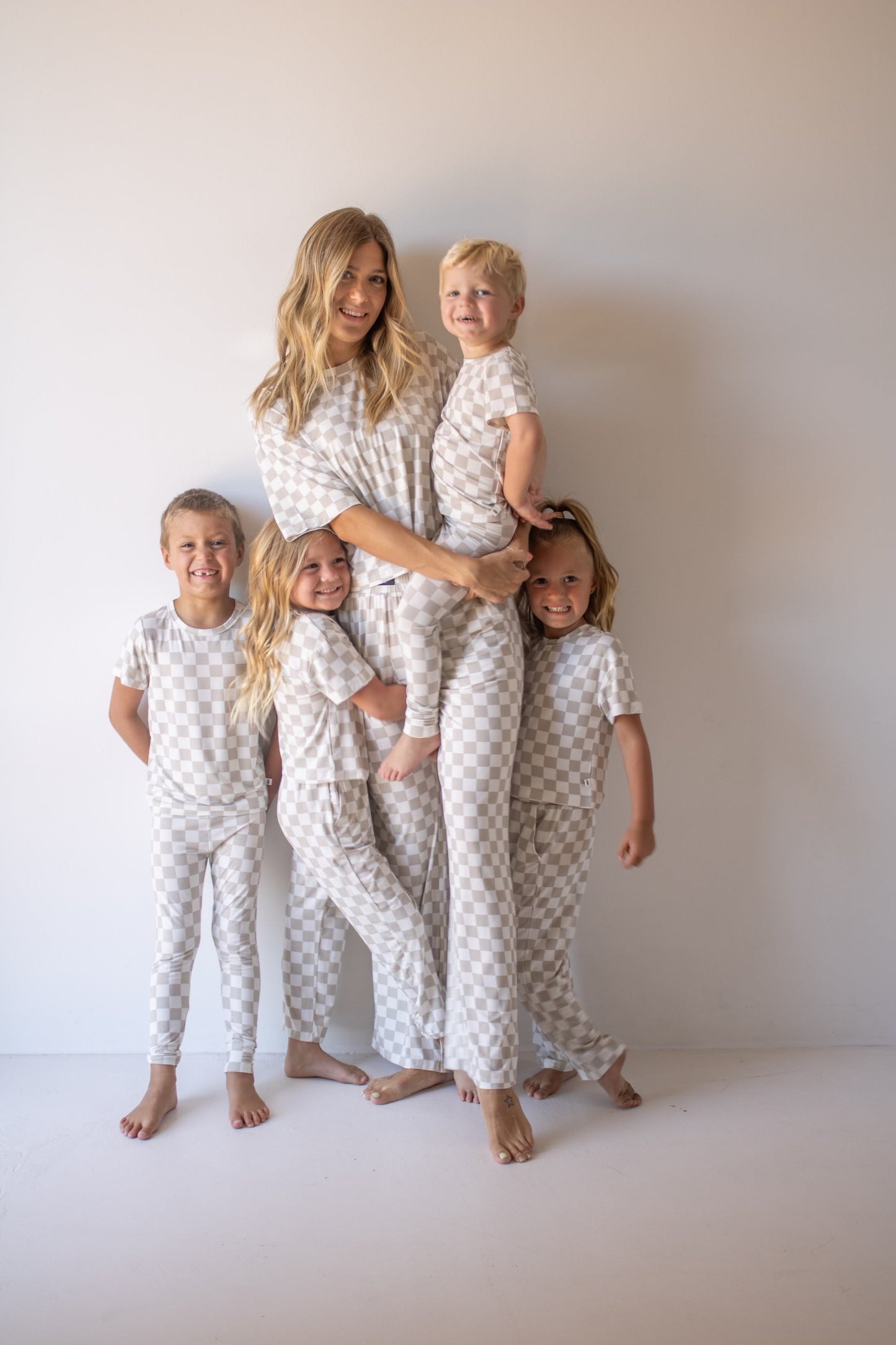 Bamboo Two Piece Lounge Set | Checkerboard