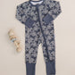 Bamboo Zip Romper | Leopard Skull