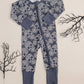 Bamboo Zip Romper | Leopard Skull