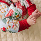 Bamboo Zip Romper | Christmas Patchwork