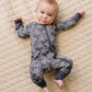Bamboo Zip Romper | Leopard Skull