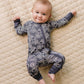 Bamboo Zip Romper | Leopard Skull