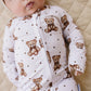 Bamboo Zip Romper | Cute Bear