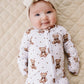 Bamboo Zip Romper | Cute Bear