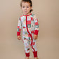 Bamboo Zip Romper | Christmas Patchwork