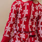 Bamboo Zip Romper | Red Bows