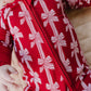 Bamboo Zip Romper | Red Bows