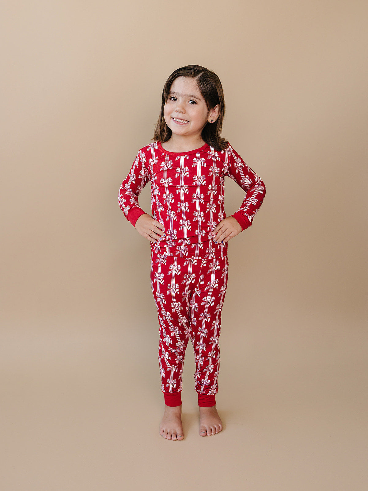 Bamboo Two Piece Set | Red Bows