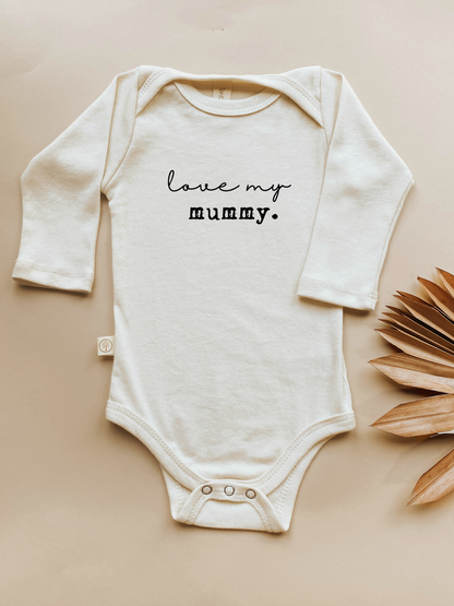 Love My Mummy Organic Bodysuit Long Sleeve