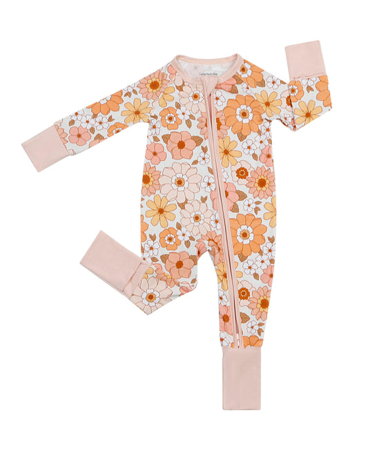 Bamboo Zip Romper |  Sweet Blossom