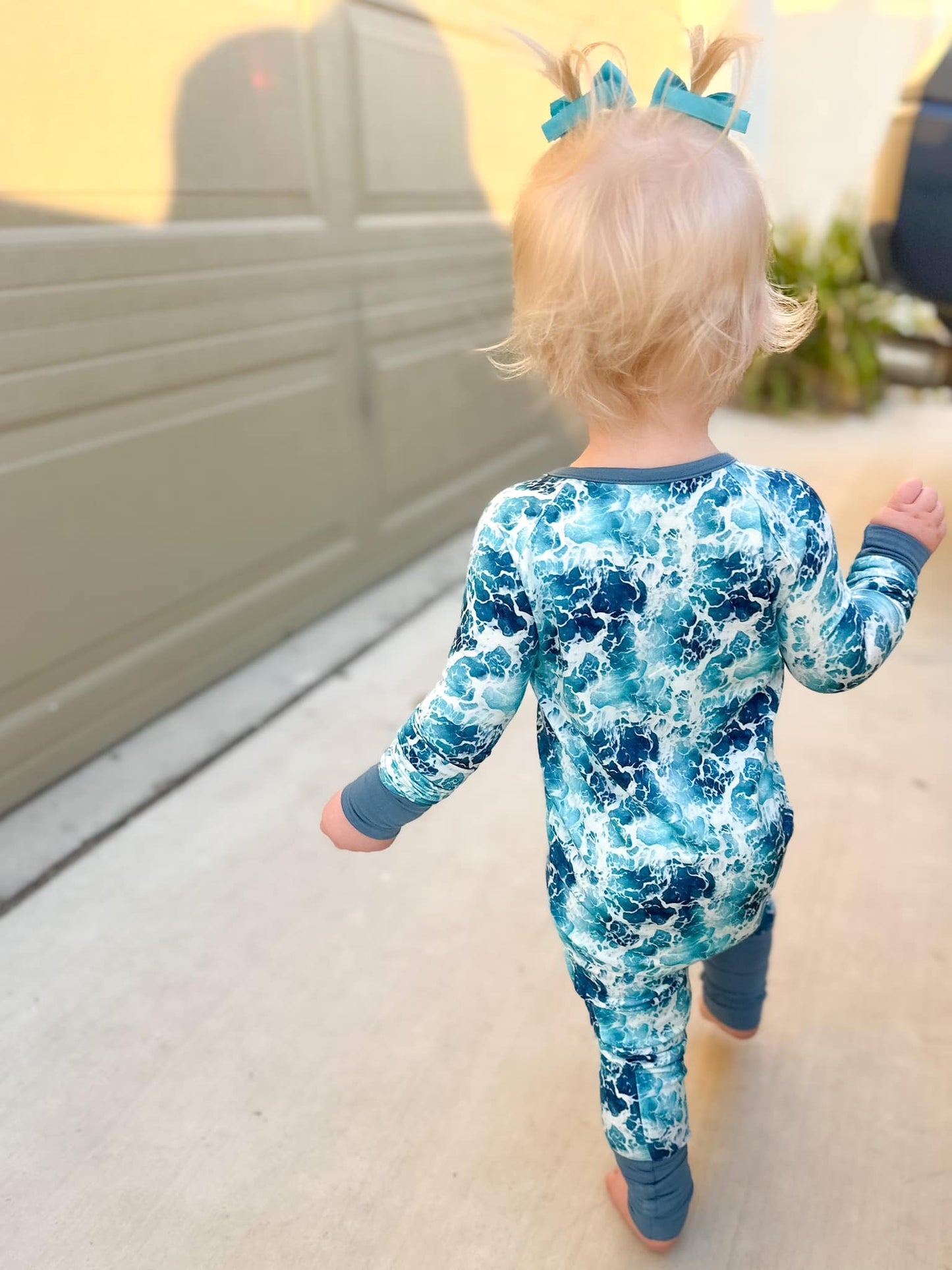 Happiness Comes in Waves Zippy Bamboo Pajamas