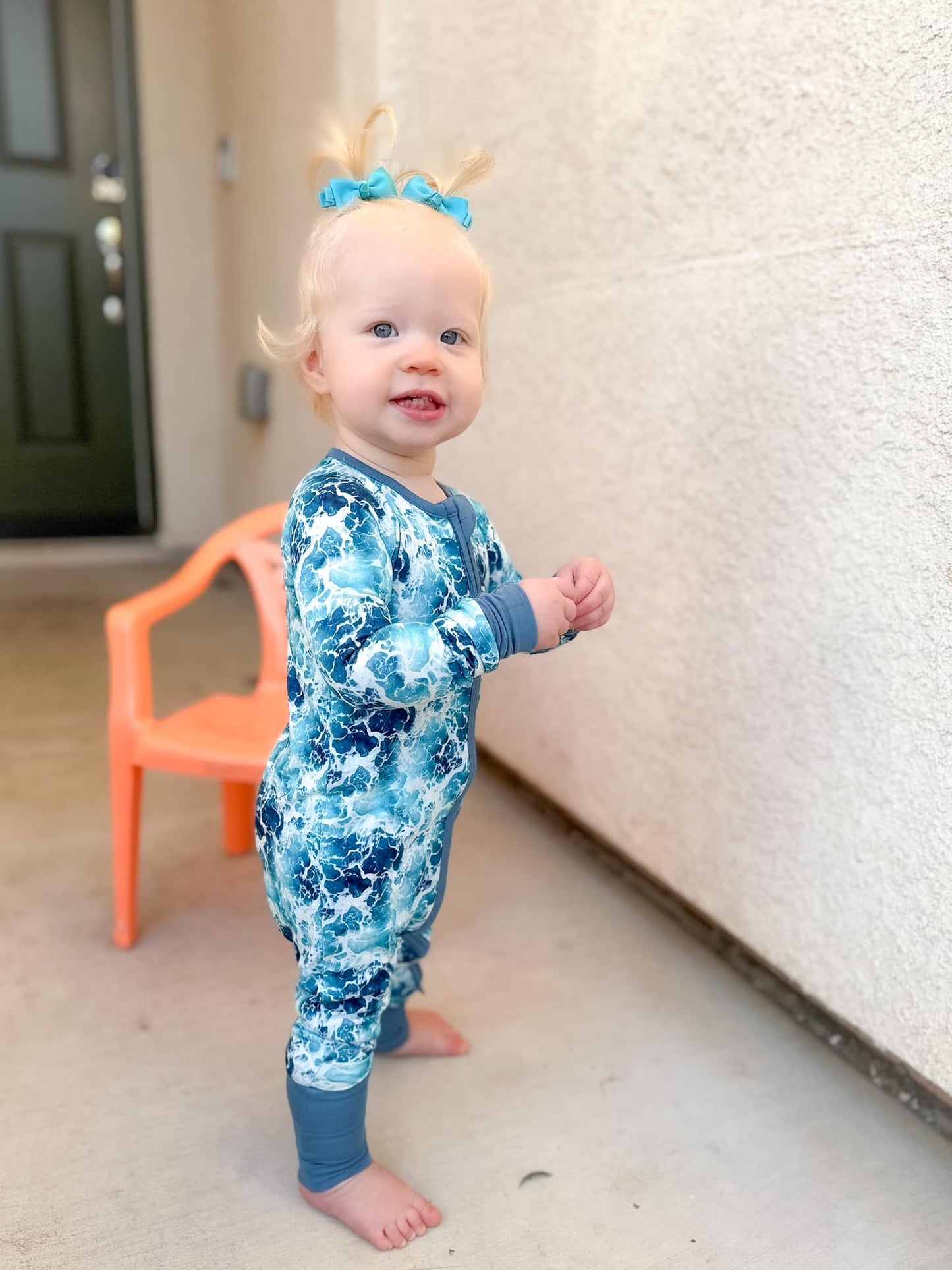 Happiness Comes in Waves Zippy Bamboo Pajamas